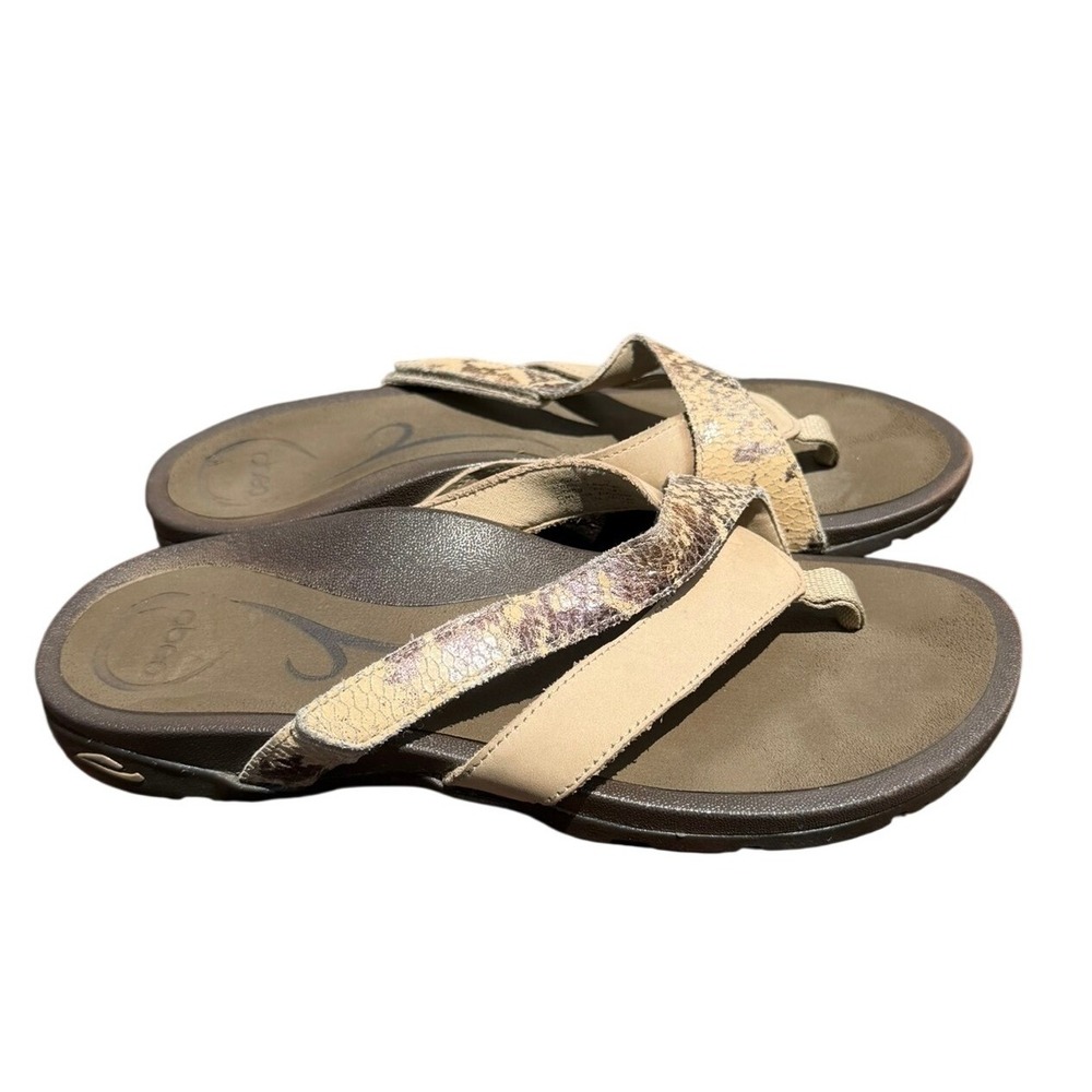 ABEO Women's Leather and Snakeskin Textile B.I.O. System Comfort Walking Sandals